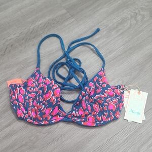 Maaji Reversible Vibrant Print Bikini Top Size XL NWT